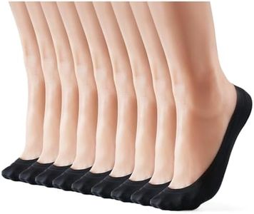 WISVOOO 3-9 Pairs No Show Socks Women Nylon Ultra Low Cut Non-Slip Thin Liner Socks Invisible Hidden Socks for Flats