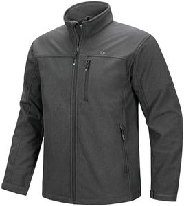 33,000ft Men's Waterproof Softshell Jacket Warm Fleece Lined Windbreaker Lightweight Soft Shell for Travel Hiking Golf