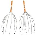 Scalp Massager Tool (2-Pack) for a Rejuvenating Head Hair Scratcher Massage by LiBa. No Painful Scratches, Tangling, or Hair Pulling Wires w/Gentle Rubber Beads.