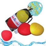 Skip NN' Fetch Small/Medium Floating Dog Toys Qty 2 | Stone Skipping Meets Fetch | Fun for Swimming Pool, Lake, Beach, and Land | Perfect Floating Water Toys for Small/Medium Dogs |