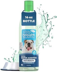 TropiClean Fresh Breath No Brushing Teeth Cleaning Dental Health Water Additive Solution plus Digestive Support For Dogs 473mL