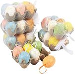 Juvale Shimmering Easter Eggs for DIY Crafts and Easter Decorations (Plastic, 36-Pack)