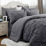 Bedsure Dark Grey Comforter Set Que
