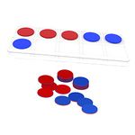 Colorful Ten Frames Set Math Games Math Tool for Early Math Manipulatives Teach Number Concepts Classroom, Base 75g