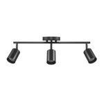 Globe Electric 64000091 21" 3-Light Track Lighting, Matte Black, Pivoting Shades, Ceiling Lamp for Bedroom, Kitchen, Hallway, Bathroom, Den, Dining Room, Home Décor