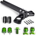 Handlebar Clip Ons for Kawasaki Ninja 250/300/EX300 2013-2018 Ninja 250R 2008-2012 a set with Bar Ends+Fork Adjusters+Yoke Nut Set