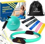 ProBody Pilates Ring Circle, Fitness Ring Magic Circle, Pilates Ring 14 Inch for Thigh Workout, Yoga Ring Thigh Toner, Inner Thigh Exercise Equipment for Women, Pilates Equipment Thigh Master (Aqua)