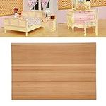 Dollhouse Wood Floorboard, 1:12 Miniature Simple Elegant Wood Strip Flooring Doll House Decoration Accessory for Kids