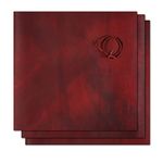 Red Leather Sheets for Leather Crafts - Full Grain Buffalo Leather Squares - Genuine Leather Sheets, Great for Jewelry, Leather Wallets, Arts & Crafts – Includes 3 Sheets