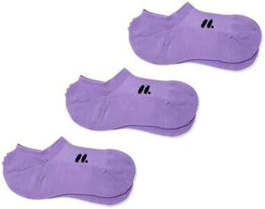 doublesoul Men & Women 3 Pack No Show Socks, Ultralow Socks, Organic Cotton