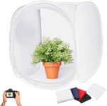 Julius Studio 40 x 40 inch (Extra Large) Cubic White Cube Photo Shooting Tent, Pop Up Light Box, Photoshooting Box with 4 Color Backdrop Background, White Black Blue Red, Diffusion Soft Box, JSAG875