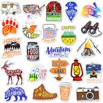 Camping Stickers and Decals Camping Vinyl Stickers for Water Bottle Outdoor Sticker Pack Adventure Stickers for Water Bottles(50 Pcs)