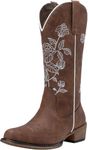 Jeossy Women's Cognac Cowboy Mid Ca