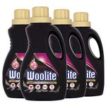 Woolite Laundry Detergent Liquid, Dark Fabrics & Denim, Hand & Machine Wash, 750ml, Pack of 4