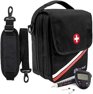 PracMedic Bags Insulin Cooler Travel Case - Medicine Bag - Holds Insulin Pen Case, Diabetic Supply, Epipen, Auvi Q, Medicine Bottle,First Aid, Asthma Allergy Meds - Travel Medicine Bag (X-MEDS Black)