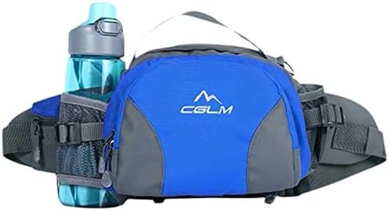 CGLM Running Waist Bag Running Belt Hiking Waist Bag Lumbar Pack Waterproof Fanny Pack with Water Bottle Holder for Outdoor Travel Hiking Cycling Climbing for iPhone iPod Samsung Phones (Blue0302)