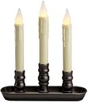 HOLIDAY PEAK Battery-Operated LED Triple Window Candle