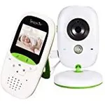 SereneLife - Wireless Video Baby Monitor System - Dual System Home Camera w/Temperature Monitoring, Night Vision, 2" Digital Color LCD Display, Rechargeable Battery, Built-in Mic Speaker