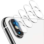 Tensea [4Pack] Back Camera Lens Protector Apple iPhone Xs Max, Xs and X Tempered Glass Film Screen Protector, Anti-Scratch, Anti-Fingerprint, Ultra Thin, High Definition, 4 Pack