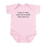 CafePress - Quad Like Daddy Infant Bodysuit - Cute Infant Bodysuit Baby Romper Petal Pink