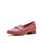 Clarks Collection Women's Juliet Aster Loafer, Dusty Rose Leather, 6 Medium US