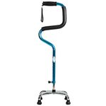 Entros S Shaped Curved Height Adjustable Quadripod 4 Leg Walking Stick KL921 | Strong Handle Anti-Slip Rubber Grip | Walking Cane for Senior Citizen, Patients & Handicap