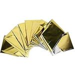 Emergency Survival Blanket, 5PCS Outdoor Waterproof Camping Blanket Hiking Earthquake Rescue First Aid Supplies(Gold)