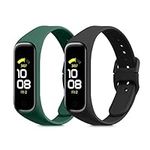 kwmobile Straps Compatible with Samsung Galaxy Fit 2 Straps - 2x Replacement Silicone Watch Bands