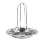 belupai Vertical Stainless Steel Chicken Roaster Rack, Beer Can Chicken Holder with Pan Beer Butt, Non Stick Thickened Chicken Roaster Grill Tools for BBQ Accessories