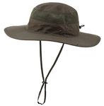 Connectyle Outdoor Mesh Sun Hat Wide Brim Sun Protection Hat Summer Fishing Hunting Hiking Gardenig Hat Army Green