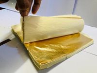 A.K 20 Gold Leaf (Imitation Gold Foil) for Art Crafts Decoration Gilding Crafting Frames 20 Sheets Size 6 inches by 6 inches for Gilding, Resin Art, Arts Craft Projects, Home Decoration