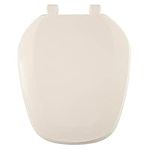 Eljer EMB201-306 Round Plastic Toilet Seat, Closed Front with Cover, Natural/Bone