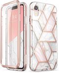 i-Blason iPhone XR Case, [Built-in Screen Protector] [Cosmo] Full-Body Glitter Bumper Case for iPhone XR 6.1 Inch 2018 Release (Marble)