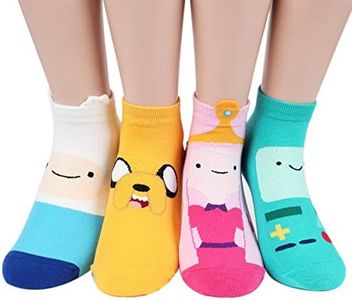 Kiss socks Animation Character Disney Series Women's Original Socks (Adventure Time(Full)_4pairs)