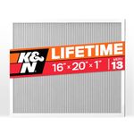 K&N 16X20X1 HVAC Furnace Air Filter, Lasts a Lifetime, Washable, Merv 13, the Last HVAC Filter You Will Ever Buy, Breathe Safely at Home or in the Office, HVC-13-11620