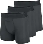 Tommy John Men's Trunk 4” Underwear, Second Skin Boxers with Supportive Contour Pouch, Soft Naturally Breathable Stretch Fabric Boxers for Men, Turbulence Grey - 3 Pack, Small