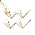 Champagne Shooter - Chug Flutes Guzzler Glasses Unique Gifts for Bachelorette Party Favors & White Elephant Gifts, Drinking Games - Bubbly Champagnes Prosecco & More Bong Style, Reusable Acrylic 4pk