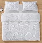 White Twin Comforter Sets - 2 Piece Down Alternative Bedding Comforters & Sets, Luxurious & Soft Microfiber Bedding Comforter Sets, Lightweight Warm Comforter Set (1 Comforter, 1 Pillow Sham)