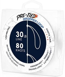 PANSHAN 30 lb Pre-Tied Dropper Loop Knots Line. Fishing Line Spool. Loops 16 Inches Apart with 5.5 Inch Loop Size. Perfect for Saltwater & Freshwater Fishing, Snapper & Other Bottom Feeding Fish