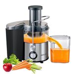 800W Juicer with Titanium Enhanced Cut Disc, Wide 2.8” Feed Chute Juicer Machines for Whole Veggies and Fruits, Centrifugal Juicer with Dual Speed Setting, Easy to Clean with Brush, BPA-Free