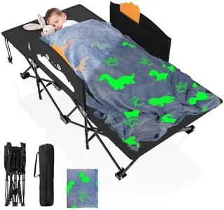 Suteck Toddler Kids Cot, Comfortable Kids Sleeping Cot Easy to Store and Use, Portable Folding Camping Cots for Kids Great for Outdoors