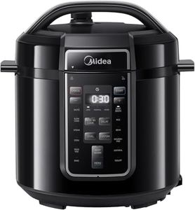 Midea Autocuiseur Électrique Rapide 9-en-1, 12 Programmes Prédéfinis, Multicuiseur Inox Instantané, Pot Antiadhésif, Yaourtière, Cuiseur de Riz, Cuisson Lente, Sauté, Vapeur, 6L, Noir
