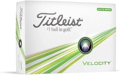 Titleist Velocity Golf Balls, Matte Green (One Dozen)