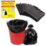 Clean India Garbage Bags Medium For Home 90 Count, Dustbin Bags, Recyclable Garbage Bag | Size 19 X 21 Inch (30 Pcs X 3) - Black | Dustbin Covers/Plastic Bag
