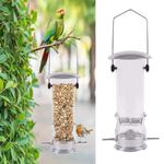 ADEPTNA Deluxe Set of 2 Garden Hanging Wild Bird Feeder Container Outdoor - Water Resistant Great for Attracting Birds (SEED FEEDER)