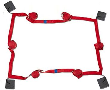 RomiSport Linee per beach volley, marcatura sul campo da gioco, 16 m x 8 m, linee per pallone da spiaggia, larghezza 5 cm, marcatura rossa prato sabbia