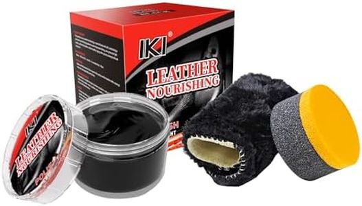 IKI Black Shoe Polish for Leather - Shoe Shine Kit with Sponge, Applicator - 3.17 Oz Nourish Shoe Cream for Boots and Shoes