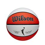 WILSON WNBA Authentic Outdoor Basketball - Size 6-28.5" Orange/White