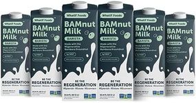 BamNut Milk Barista | Extra Creamy, Unsweetened Shelf-Stable Plant-Based Milk | 2.5x More Protein than Oat & Almond Milk, Vegan, Non-Dairy 33.8 Fl Oz - (Pack of 6) by WhatIF Foods