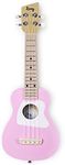 Loog Wood Soprano Ukulele for Kids & Beginners, App & Lessons, All Ages (Pink)